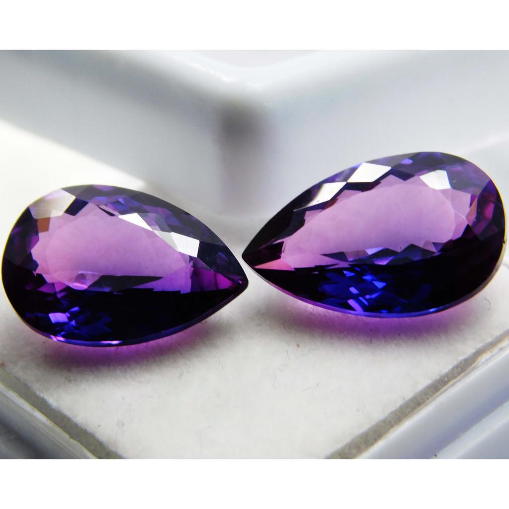 Natural Purple Tanzanite Loose Gemstone 15.85 Ct Pear Cut for Jewelry Making and Gem Collections