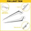 1 Set Chrome Fog Light Lamp Strip Trim For Chevrolet 16-18 Malibu Sedan Chrome 2