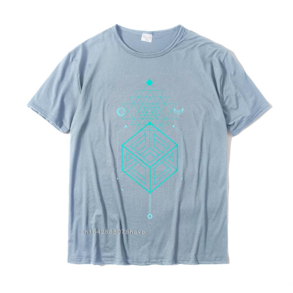 Magic Cube Totem Sacred Geometry TShirt Cotton Tops Shirt For Students Design Tshirts Normal Cute