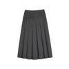French Design Minimalist Casual Long Skirt Women Skirts Dark-Gray ER49677