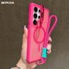 For Magsafe Bracket Holder Case for Samsung Galaxy S25 S26 Ultra S24 Plus S23 FE A56 A16 A17 Magnetic Lanyard Hand Strap Cover