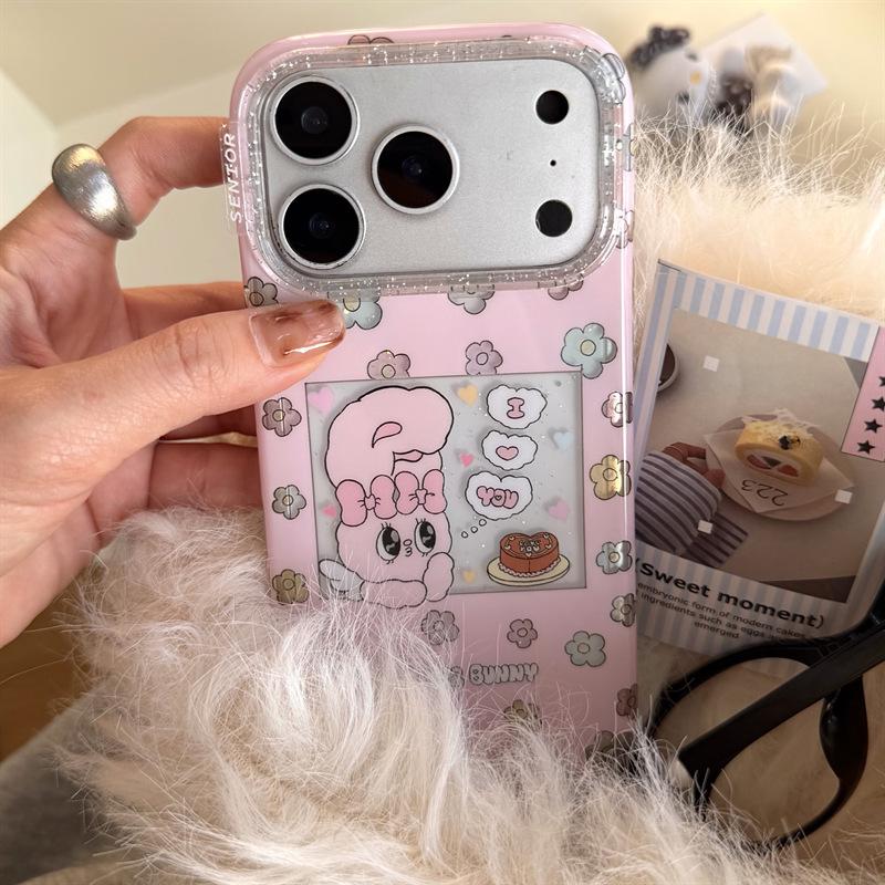 Glitter Flower Cartoon Case for iPhone 17/16 Pro Max/15/14
