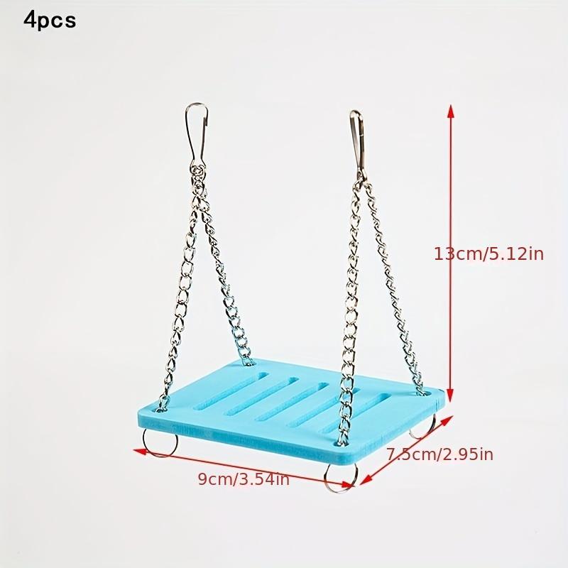 4 peças Brinquedos Pendurados Hamster Urso Dourado Pequeno Balanço Ponte Pendurada Acessórios de Gaiola Forma Decorativa