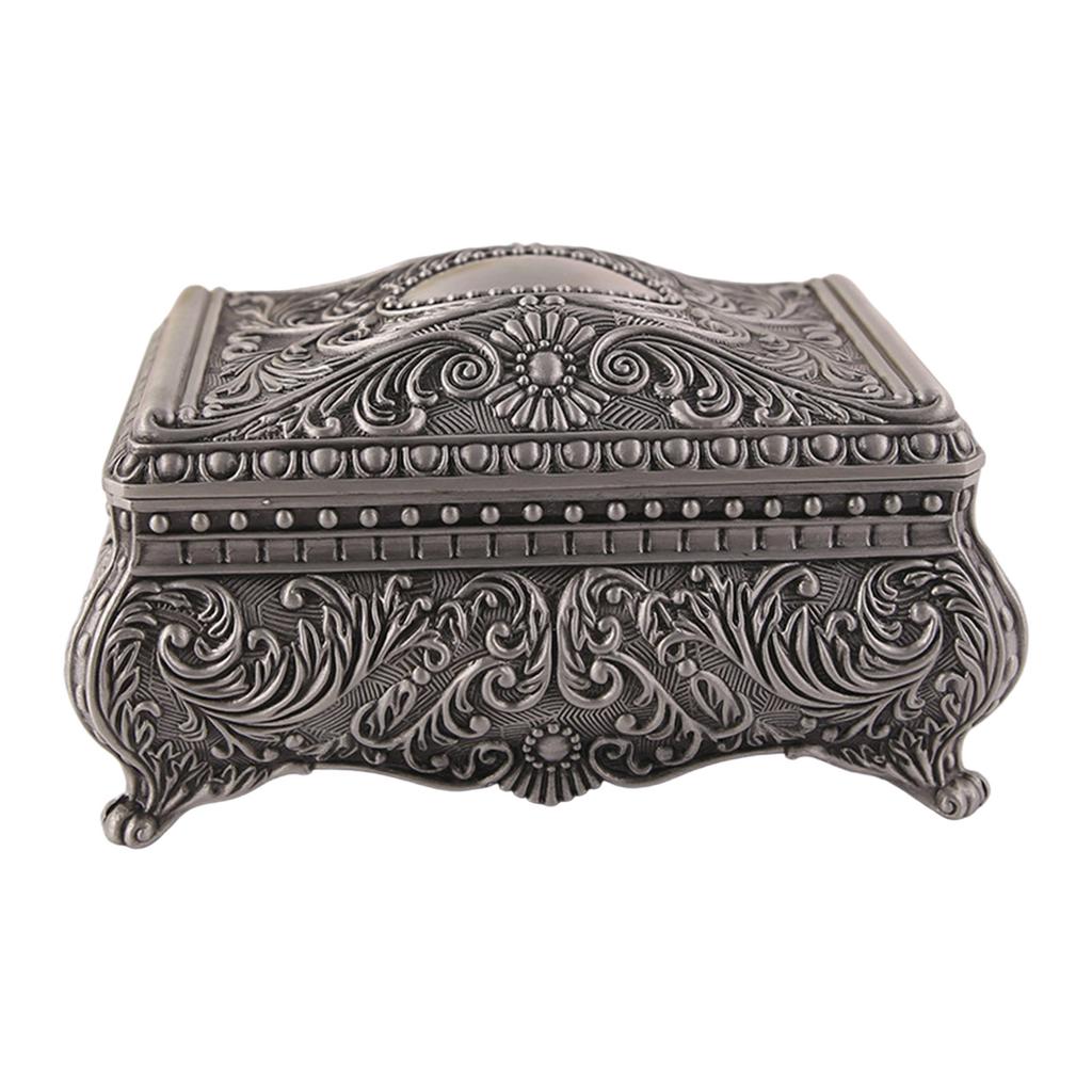 Decorative Metal Jewelry Box Classical Metal Storage Box With Lid For Jewelry Keepsakes And Collectibles
