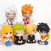 Skladem One Piece Nika Luffy Roronoa Zoro Nami Sanji Mini figurka Anime Kawaii Sedící hračky Stolní ozdoby do auta Model Dárky