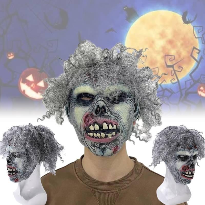 Mask Zombies Latex Halloween Prop Cosplay Accessories Decor Haunted Room Escape