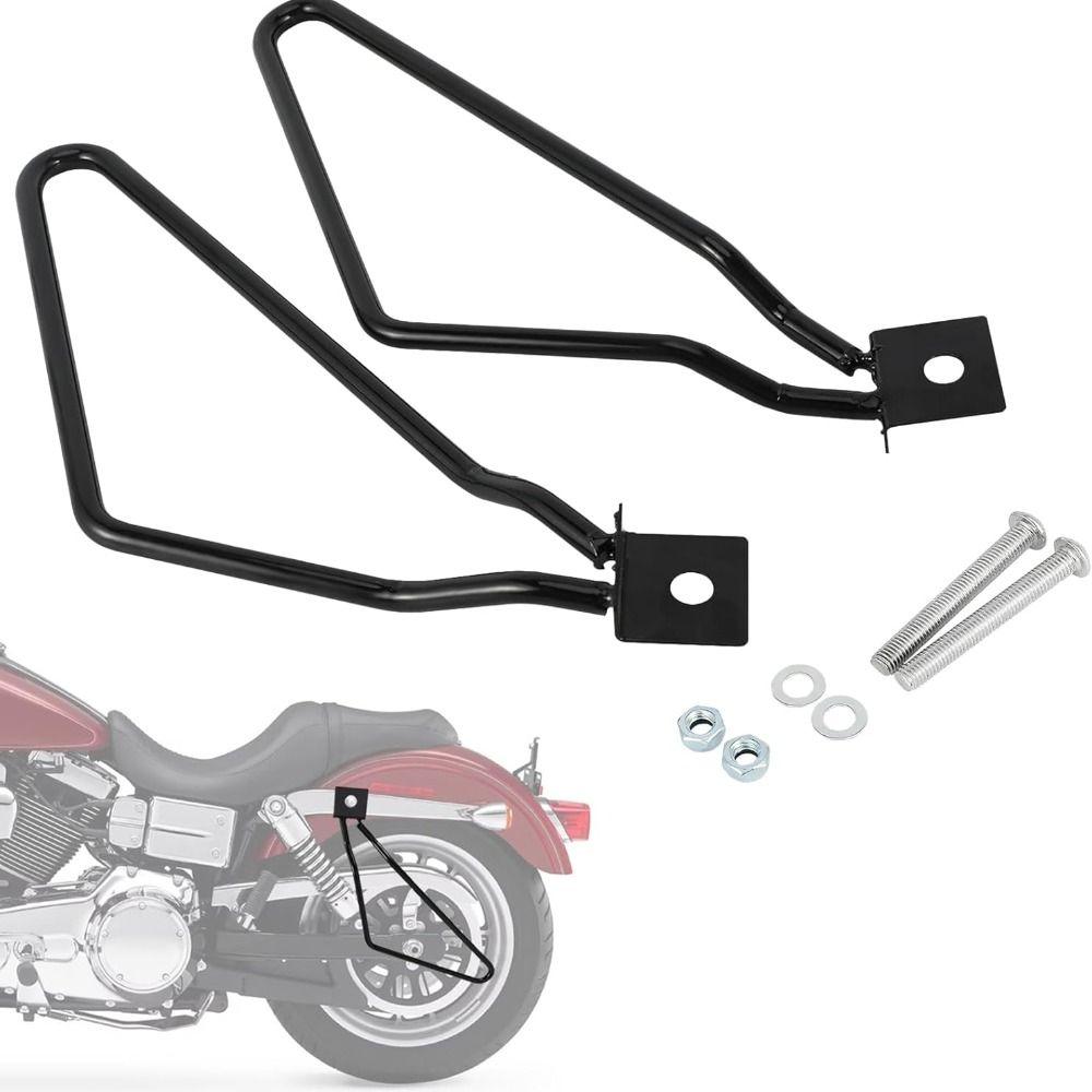 1 Paar Aluminiumlegierung Satteltaschenhalter Satteltaschenhalterungen für Harley 883 Dyna Motorradzubehör