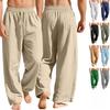 Neue Herren Strandhose Jogginghose Mode Baumwolle Leinen Jogginghose Freizeit Hose Hawaiianischer Urlaub Locker Frühling/Sommer Lang