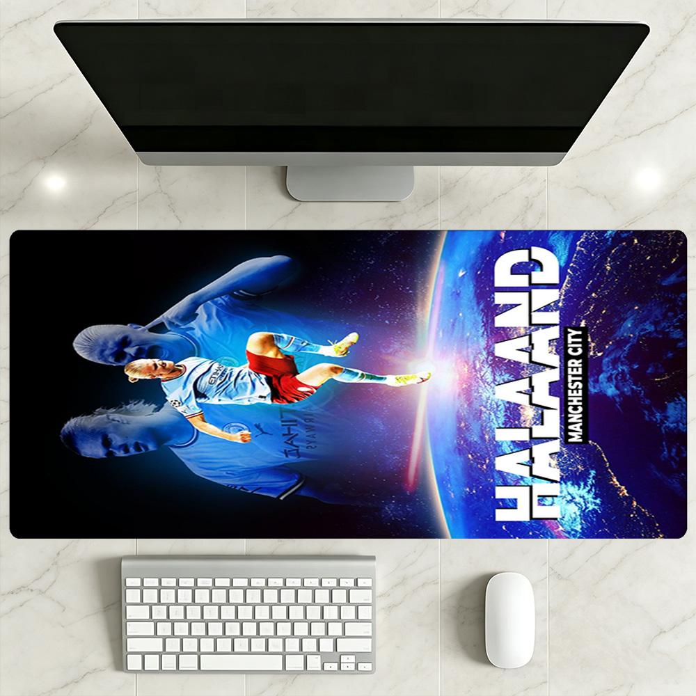 Haaland Large Mouse Pad Gaming Laptop Mouse Pad Ultra-Long Desk Mat Non-Slip Rubber Base Computer Decor Item Office Use