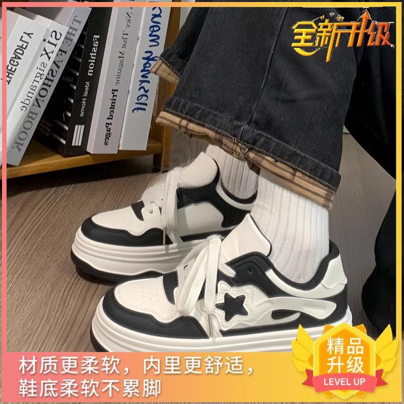 

Японские универсальные студенческие маленькие белые туфли женские 2025 лето новые спортивные и повседневные звездные туфли нишевая толстая подошва. 35