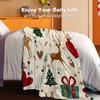Christmas Themed Flannel Throw Blanket – Soft and Comfortable All-season Lightweight Bed/Sofa Throw with Festive Digital Print