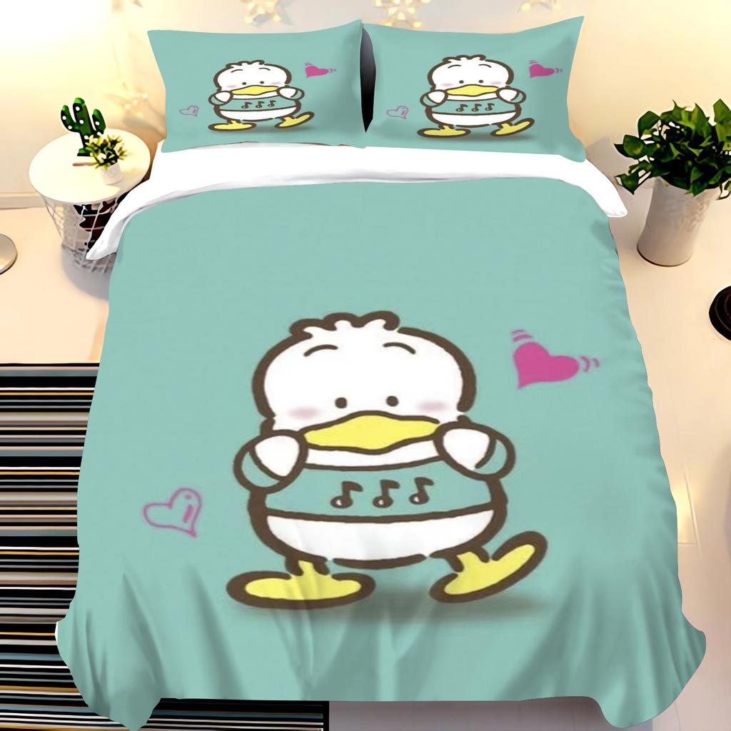 Copripiumino Paperella Anime Cartone Animato Pekkle Pelle-Amichevole E Traspirante Trapunta Stampata Carina Calda Biancheria da Letto Sanrio