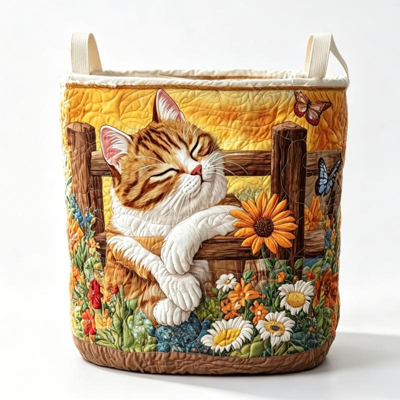 Laundry Basket With Carry Handles, Quilted Polyester Hamper for Clothes, Towels and Everyday Household Storage Needs