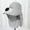 Solviftehatt med nakkelapp UV-beskyttelse Hatt med kjølevifte USB-oppladbar Pustende Herre Dame Sommer Utendørs Bredbremmet Solhatt