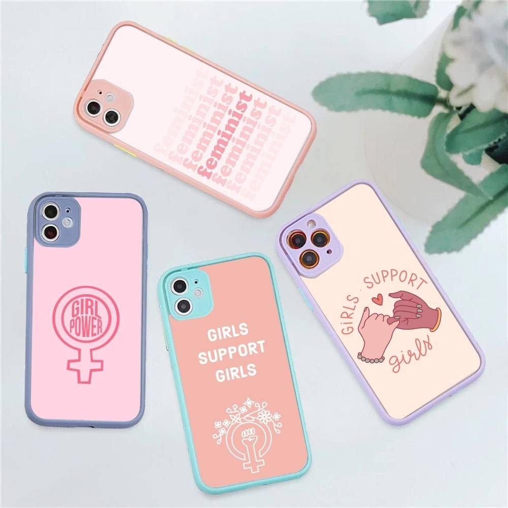 Feminist Feminism Aesthetics Girl Phone Case For iPhone 13 12 X XS MAX Pro Max 16 15 11 14 Pro Max Shockproof Matte Cover