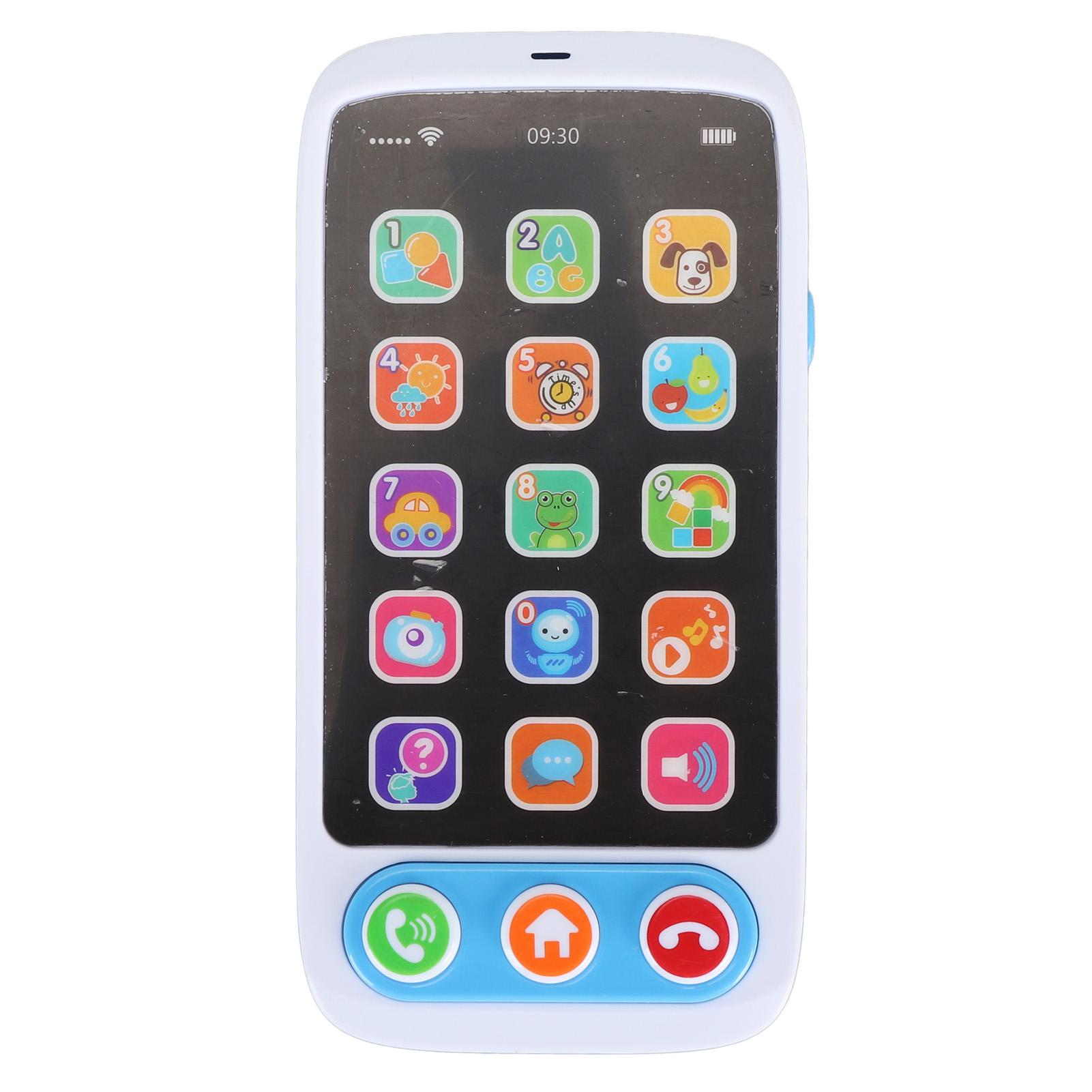 

Kids Cell Phone Toy Musical Phone Multifunction Interactive Learning Play Cell Phone with Music Sounds for Toddler Baby синій