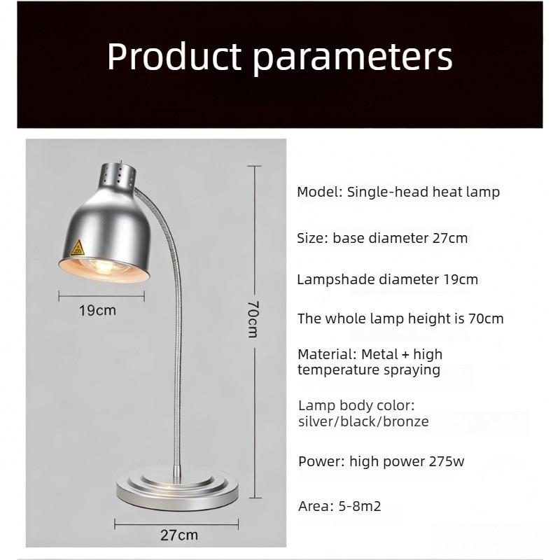 Food Heat Lamp Commercial Food Warmer Lamp Steady Heating Food Catering Electric Heat Buffet Parties Warming Lamp