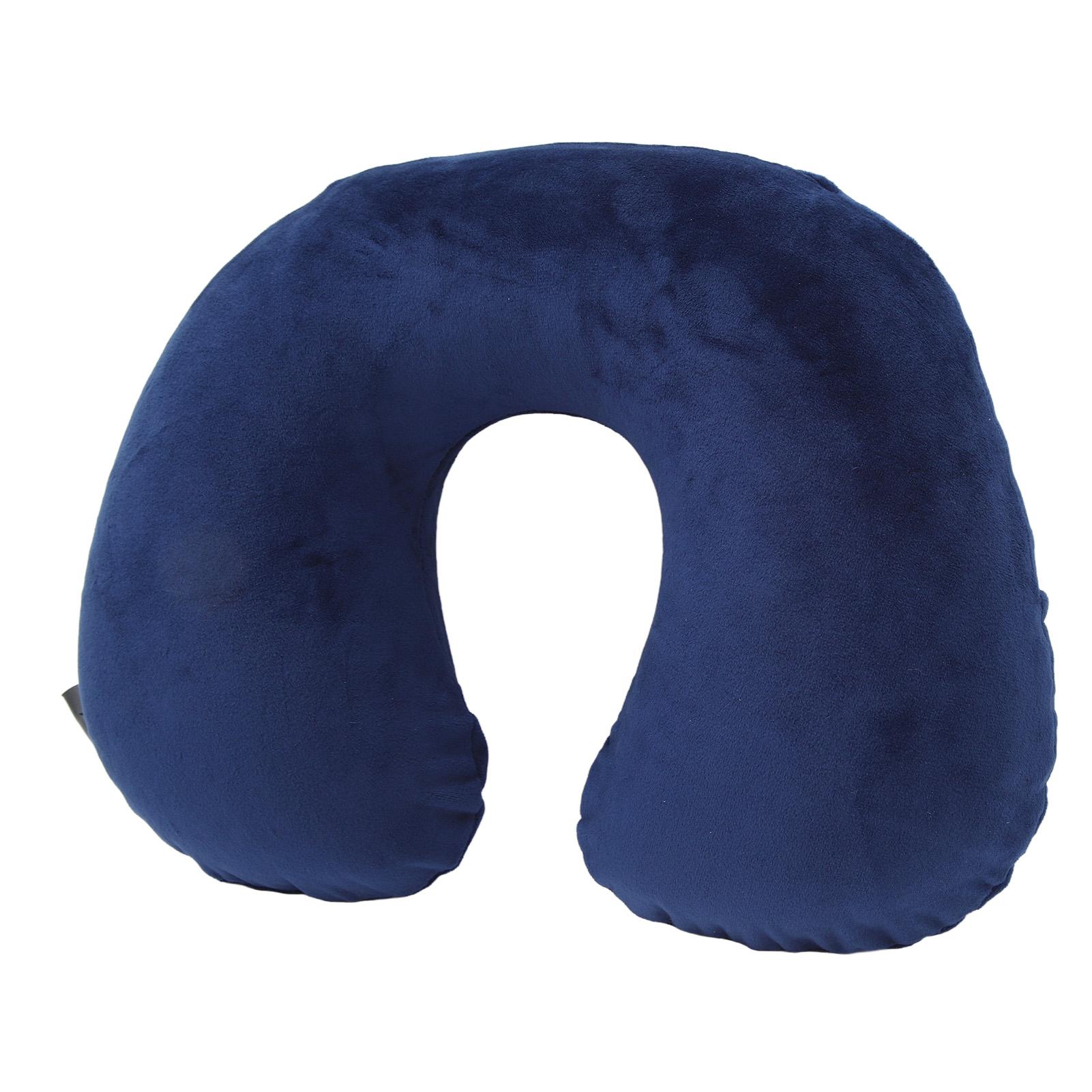 U Shape Neck Pillow Inflatable Soft Comfortable Ergonomic Design Neck Pillow for Travel Napping Car   Distance Airplane