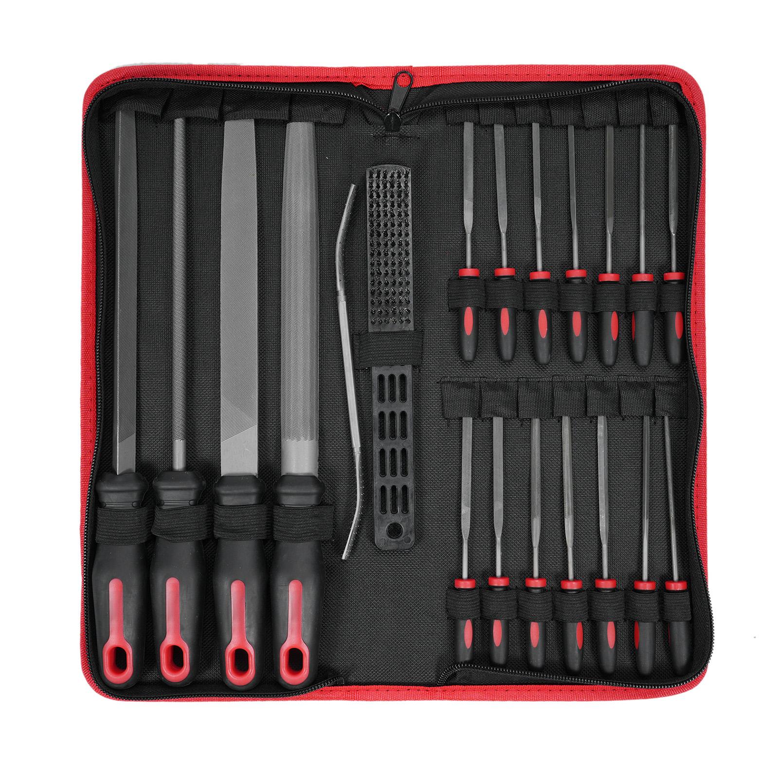 

33Pcs Metal & Wood File Rasp Set with Portable Bag, Grade T12 Forged Alloy Steel, Handle Rasp File Tools for Metalwork,