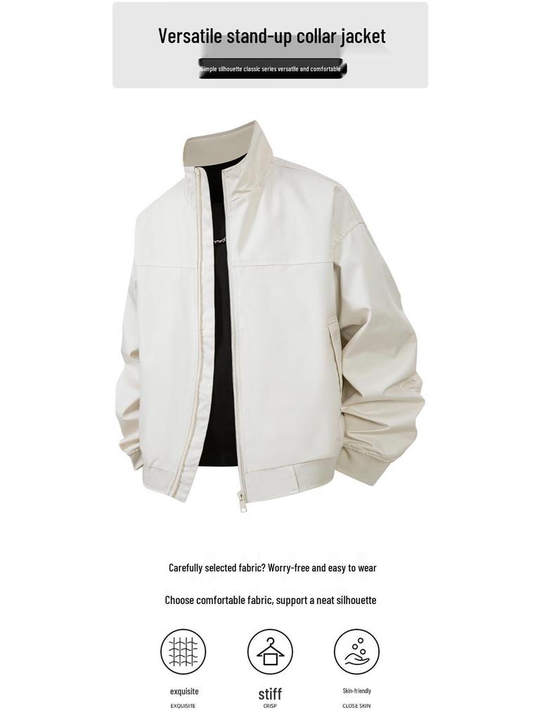 Wassup Sohot Męska Kurtka Lotnicza w Amerykańskim Stylu ze Stójką