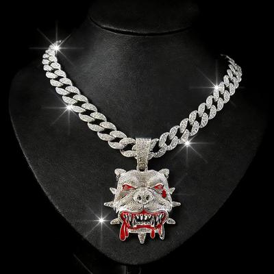European and American New Products Are Hot-selling Hip-hop Personality Bulldog Pendant Necklace Trend Personality Fashion Cool Men's Accessories