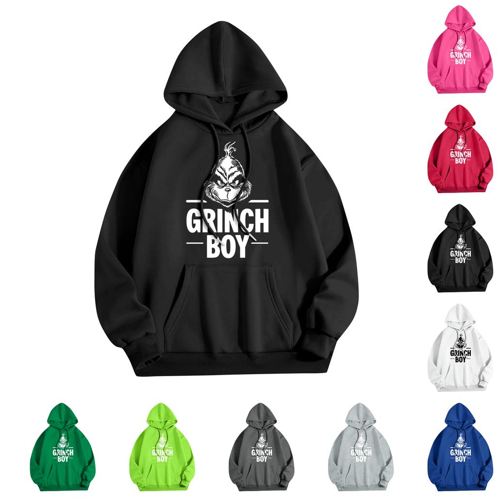 Women's Fashion Christmas Printed Casual Hooded Sweatshirt With Pockets