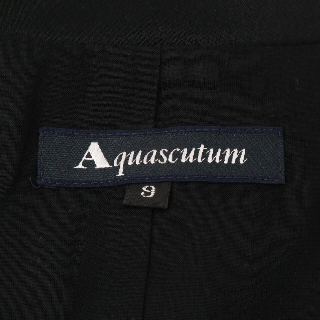 Aquascutum [Good Condition] Formal Jacket Docking dress 9 blackUsed