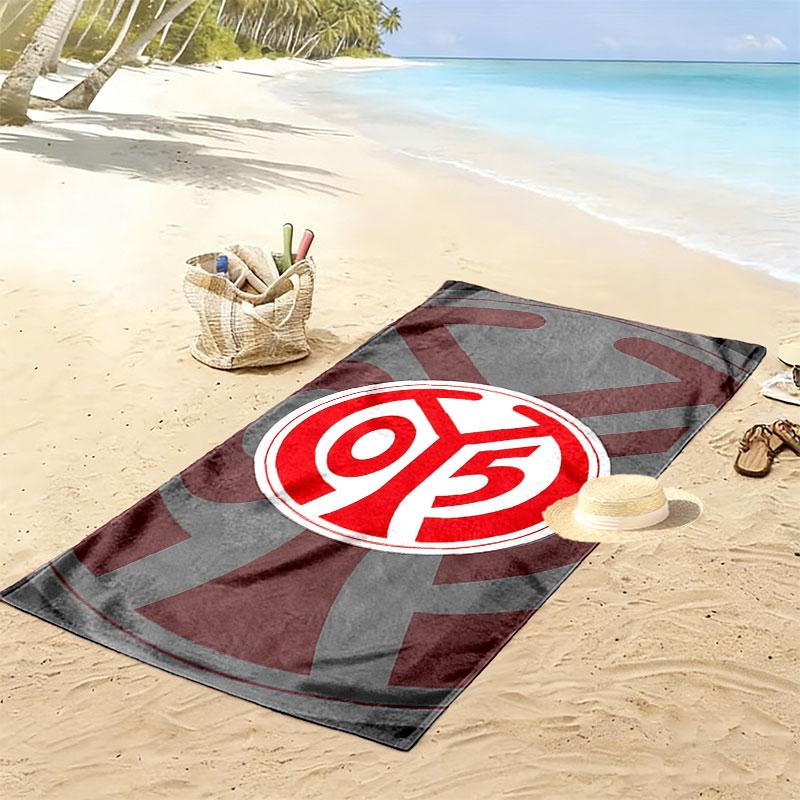 Mainz Passion Print Beach Towel, Large Soft Quick Dry Towel for Beach Camping Swimming