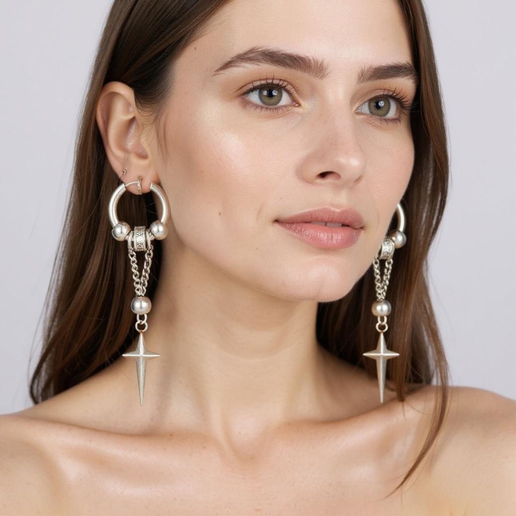 Jewelry Chain Earrings Hoop Earrings