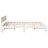 Bed Frame with Headboard White 140 x 200 cm Solid Pine Wood