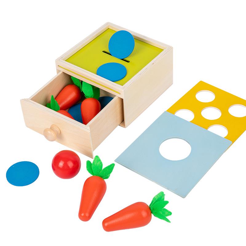 Montessori Wooden Fishing & Radish Game - Educational Sensory Toy for Early Childhood Development & Parent-Child Engagement