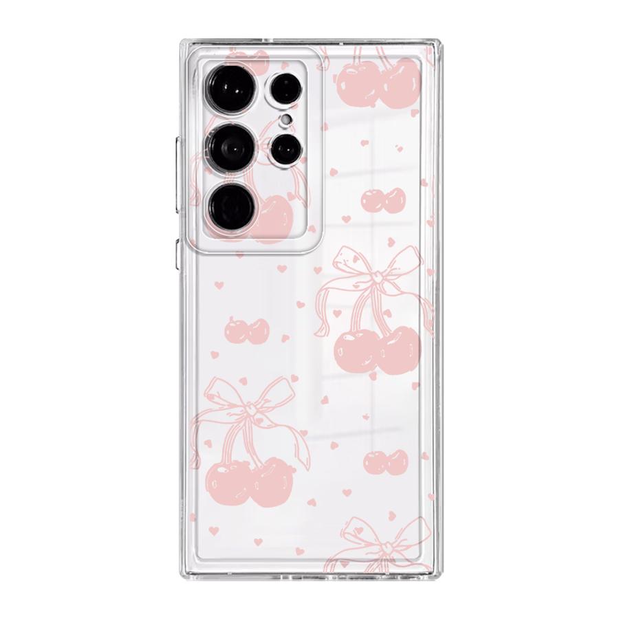 Case for Samsung Galaxy S26 S20 Plus S24 S23 Ultra S21 Note 20 Ultra 10 S22 FE S25 Edge Phone Cover Cartoon Bow