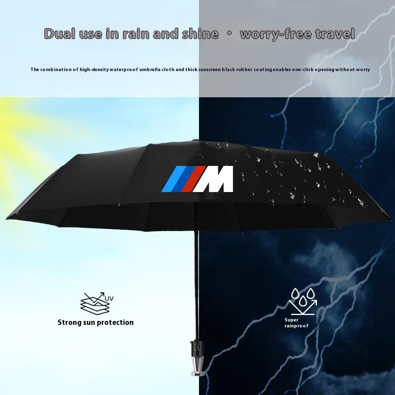 TFLB8 Car Automatic Folding Windproof Sunshade Umbrella For BMW M X1 X3 X4 X5 X6 X7 F10 F15 F25 F30 F85 E36 E39 E46 E87 E90 G20 G30