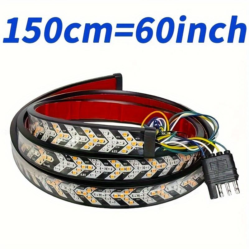 12V Car Brake Turn Light Signal Flexible RV SUV LED Strip Rear Tail Reverse Double Flash Lights for Pickup Trunk Cargo Jeep