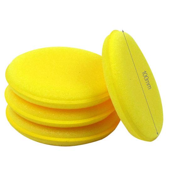 Tampone in spugna lucidante per applicazione di cura dei dettagli per ceretta rotonda per veicoli da 2 pezzi