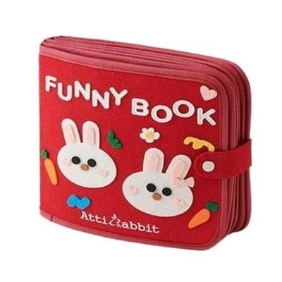 My Funny Soft Cloth Book for Babies - Sensory Development Toy, Crinkle & Squeak Sound, Machine Washable, Early Learning Interactive Book