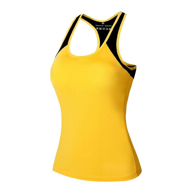 Outwear Fitness Clothes T-shirt Yoga Vest with Chest Pad