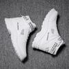 Winter High Top Men Casual Shoes Leather Outdoor Man Sneakers High Quality Male Walking Sport Shoes Handmade No-slip Mens Boots