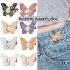 2/1pairs Adjustable Waist Tightener Butterfly Shape Trousers Waist Buckles for Jeans Pants Skirts Snap Button Adjuster Clips