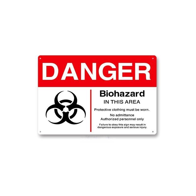 HD Metal Tin Sign Vintage Warning  No Trespassing Wall Decor Retro 24 Hour Video Surveillance Biohazard Funny Sign for Home Bus
