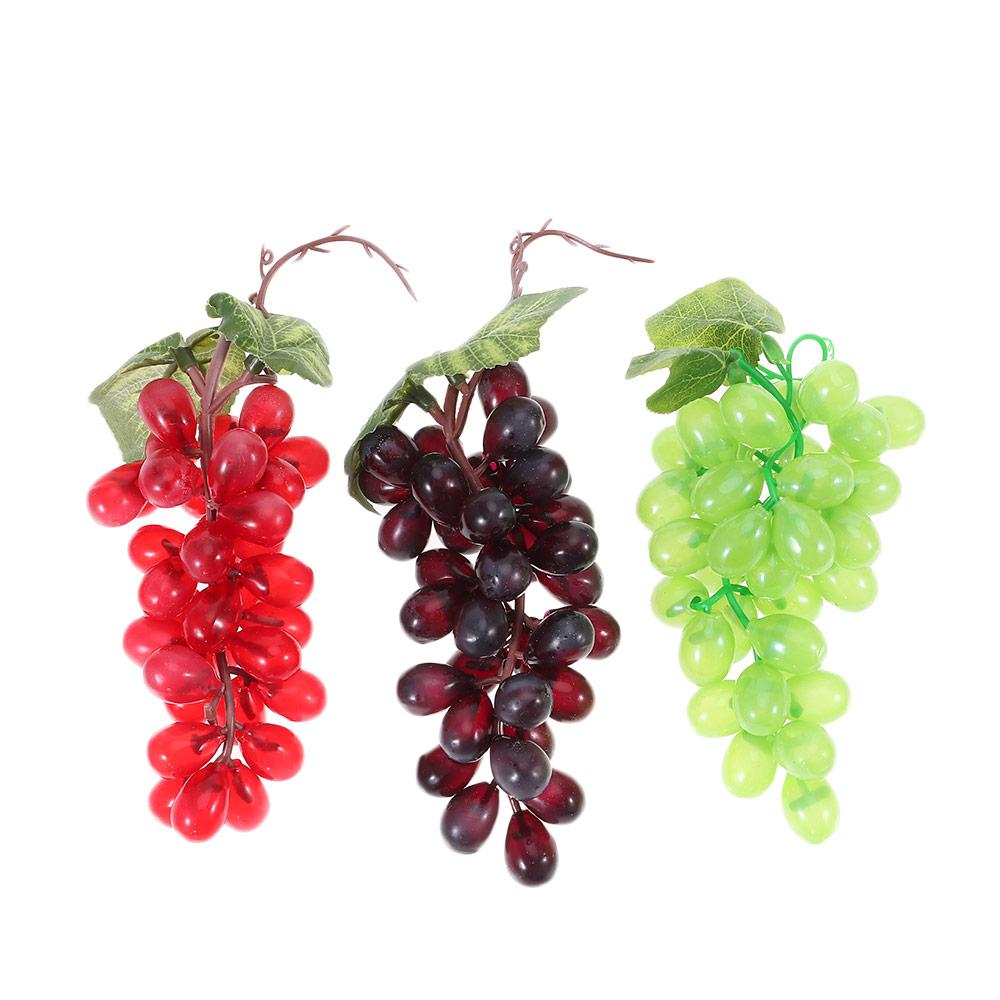

Декор для столовой ПВХ искусственный виноград красный 6,7-дюймовый реалистичный виноград зеленый фиолетовый искусственный виноград свадебный декор other