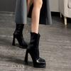 Fashion High Heels Women's Short Boots Designer Classical Brand Shoes Winter Elegant Fashion Pumps 2025 New Dress Ankle Boots De Mujer