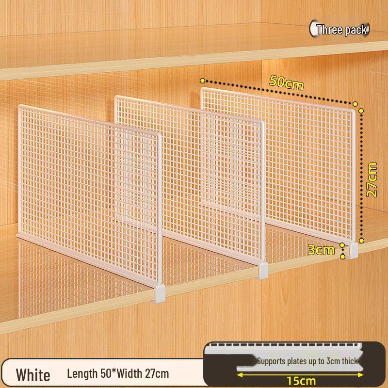 Punch-Free Cabinet & Wardrobe Divider - Multipurpose Storage & Organizer Rack
