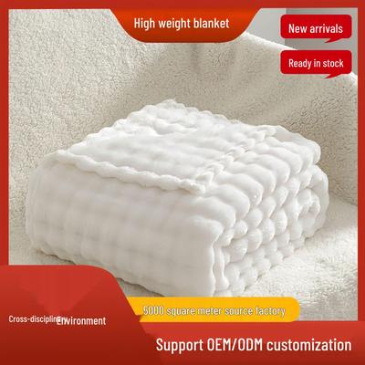 Coperta Morbidissima in Flanella con Coniglietto Bolla - Coperta per Riposo/Divano