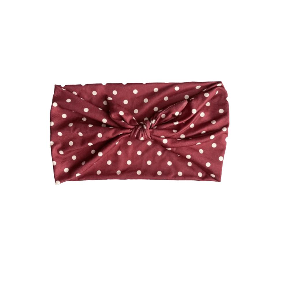 

Polka Dot Bow Headbands Large Non Slip Hairband Spicy Girl Women Wide Headwraps Party темно-красного