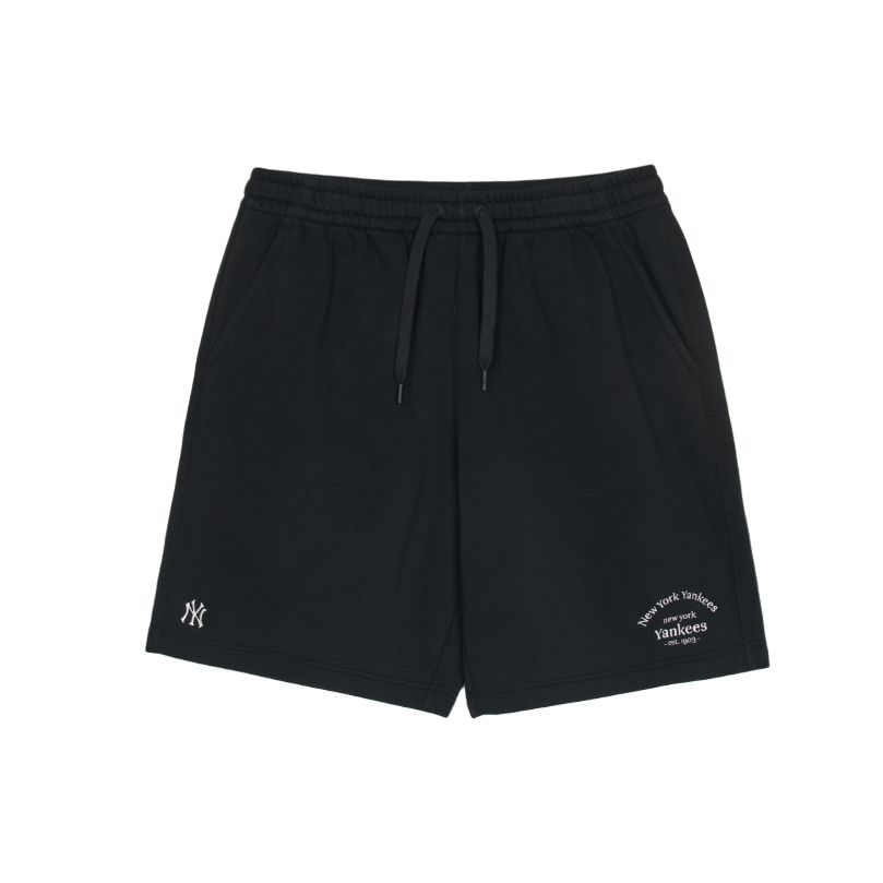New MLB Basic New York Yankees Casual Shorts Unisex Black 3ASPB0953-50BKS