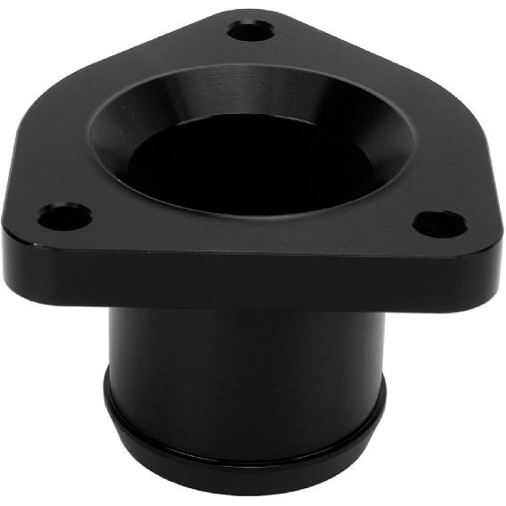 Acouto Thermostat Housing for 7.3L 1999-2003 Billet Aluminum Alloy Engine Thermostat Housing Replacement with Screws and Sealing Accessories(Black)