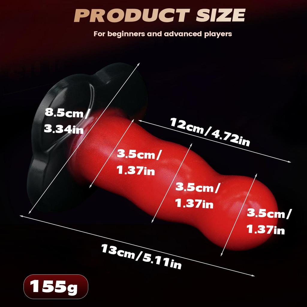 Women's Silicone Irregular Gourd Dildo and Butt Plug