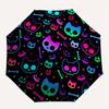 1pc Halloween Skulls Cats Bones Pattern Umbrella with Plastic Handle,Suitable for All Seasons Home Travel Outdoor UmbrellaB1863