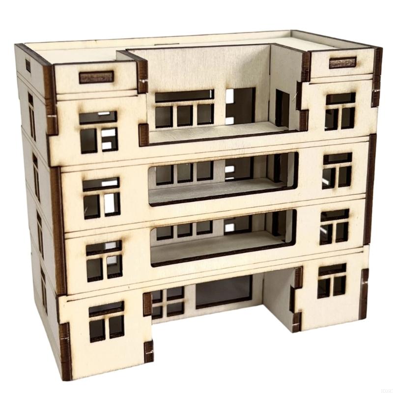 Garden Landscape Ornament Assembling Model Wooden Apartment Outland Model HX6C